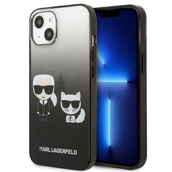 Aizmugurējais vāciņš Karl Lagerfeld Karl Lagerfeld KLHCP13STGKCK iPhone 13 mini 5,4" hardcase czarny/black Gradient Ikonik Karl & Choupette