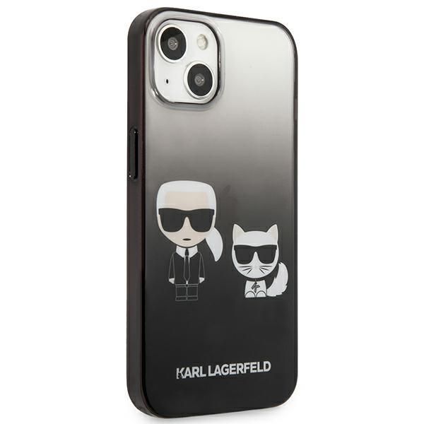 Aizmugurējais vāciņš Karl Lagerfeld Karl Lagerfeld KLHCP13STGKCK iPhone 13 mini 5,4" hardcase czarny/black Gradient Ikonik Karl & Choupette