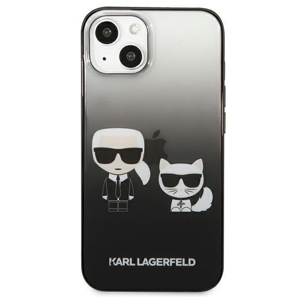 Aizmugurējais vāciņš Karl Lagerfeld Karl Lagerfeld KLHCP13STGKCK iPhone 13 mini 5,4" hardcase czarny/black Gradient Ikonik Karl & Choupette