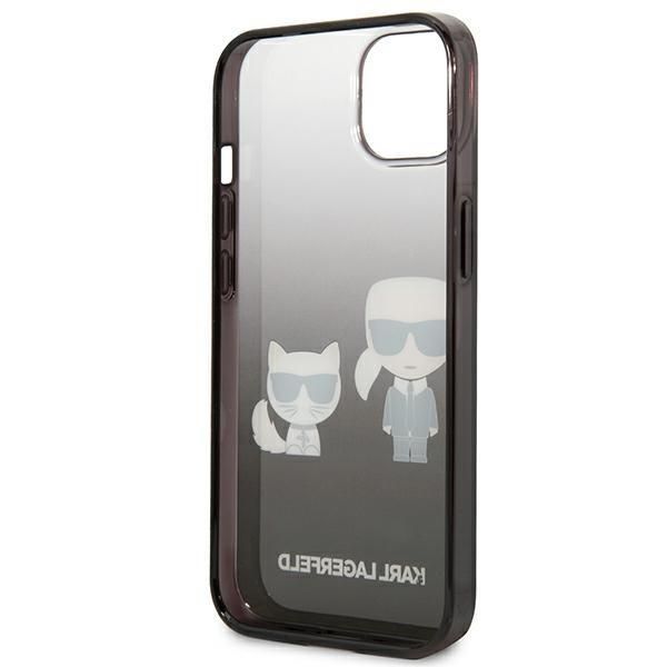 Aizmugurējais vāciņš Karl Lagerfeld Karl Lagerfeld KLHCP13STGKCK iPhone 13 mini 5,4" hardcase czarny/black Gradient Ikonik Karl & Choupette