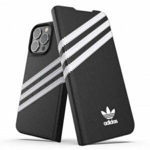 Aizmugurējais vāciņš Adidas  Adidas OR Booklet Case PU iPhone 13 Pro / 13 6,1" czarno biały/black white 47112 