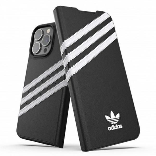Aizmugurējais vāciņš Adidas Adidas OR Booklet Case PU iPhone 13 Pro / 13 6,1" czarno biały/black white 47112