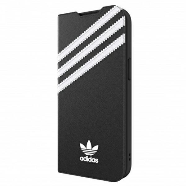 Aizmugurējais vāciņš Adidas Adidas OR Booklet Case PU iPhone 13 Pro / 13 6,1" czarno biały/black white 47112