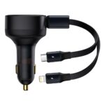 Adapter Baseus  Baseus Enjoyment 2in1 car charger 30W black (CGTX000001) 