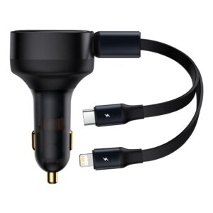 Adapter Baseus  Baseus Enjoyment 2in1 car charger 30W black (CGTX000001) 