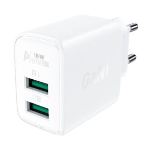 Adapteris Acefast  Acefast charger 2x USB 18W QC 3.0, AFC, FCP white (A33 white) 
