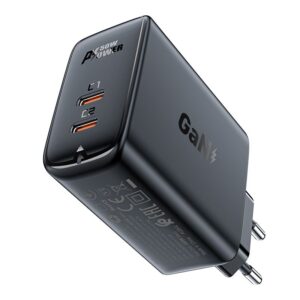 Adapteris Acefast  Acefast A29 PD50W GaN (USB-C + USB-C) dual port charger black 