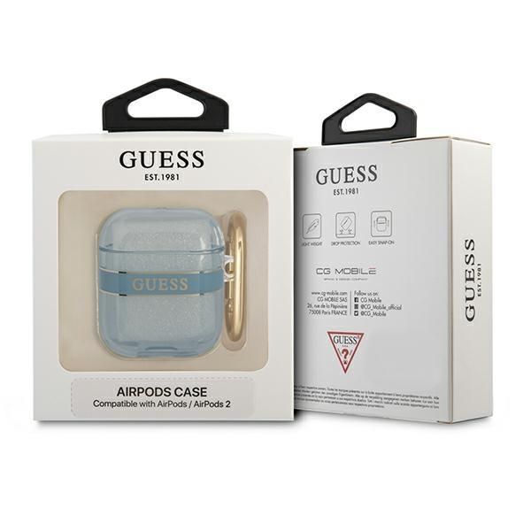 Aizmugurējais vāciņš Guess Guess GUA2HHTSB AirPods cover blue/blue Strap Collection