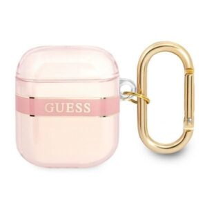 Aizmugurējais vāciņš Guess  Guess GUA2HHTSP AirPods cover pink/pink Strap Collection