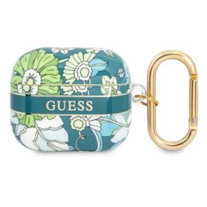 Aizmugurējais vāciņš Guess  Guess GUA3HHFLN AirPods 3 cover green/green Flower Strap Collection