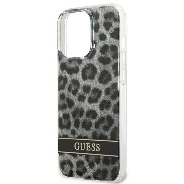 Aizmugurējais vāciņš Guess Guess GUHCP13LHSLEOK iPhone 13 Pro / 13 6.1" grey/grey hardcase Leopard