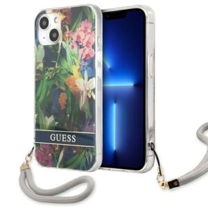 Aizmugurējais vāciņš Guess  Guess GUHCP13SHFLSB iPhone 13 mini 5.4" blue/blue hardcase Flower Strap