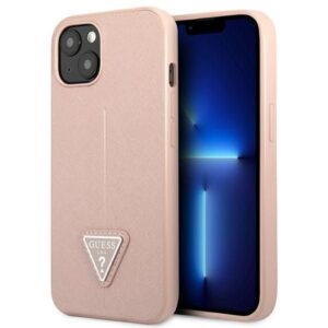 Aizmugurējais vāciņš Guess  Guess GUHCP13SPSATLP iPhone 13 mini 5.4" pink/pink hardcase SaffianoTriangle Logo