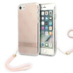 Nugarėlės dėklai Guess  Guess GUOHCI8H4STP iPhone SE 2022 / SE 2020 / 7/ 8 pink/pink hardcase 4G Print Strap