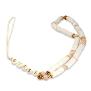 Other Guess  Guess pendant GUSTPEAW Phone Strap white/white Heishi Beads