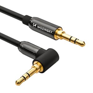 Cable Wozinsky  Wozinsky AUX cable angled (male-male) mini jack cable 1.5 m black 