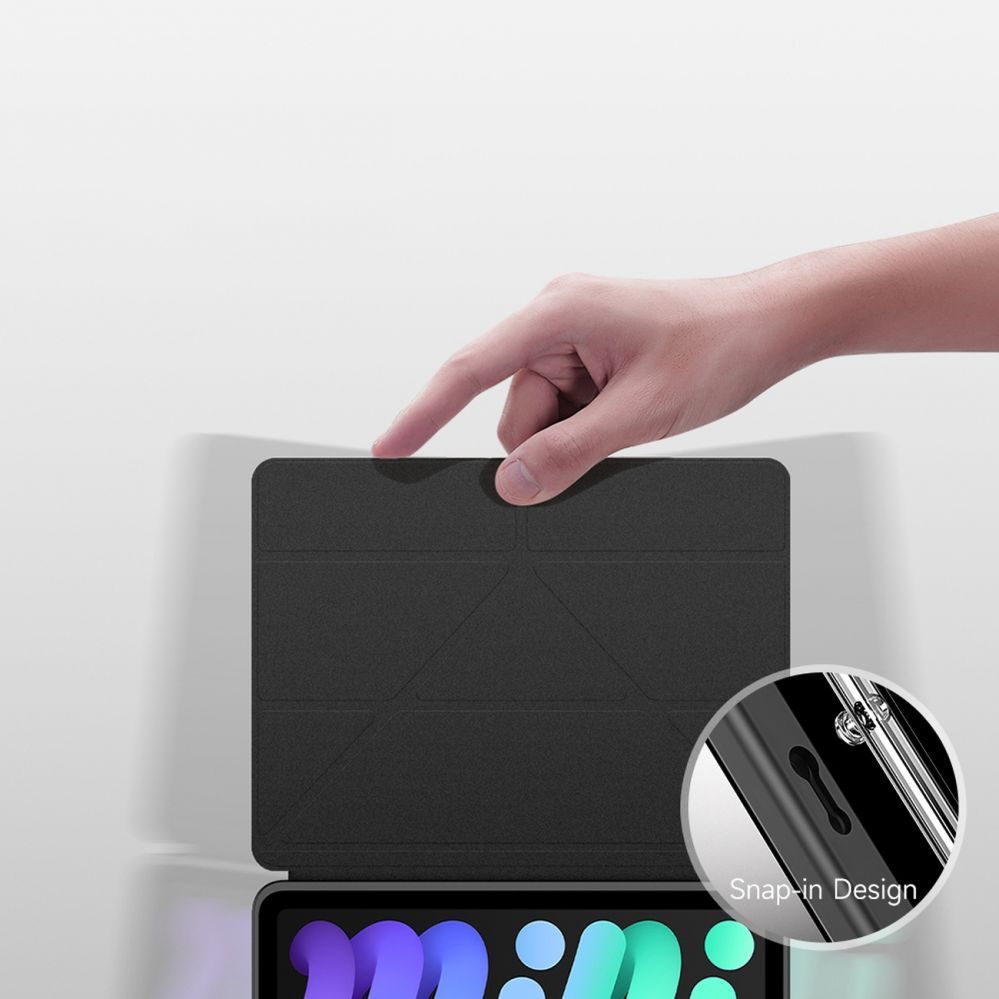 Tagakaaned Dux Ducis Dux Ducis Magi case for iPad mini 2021 smart cover with stand and storage for Apple Pencil black