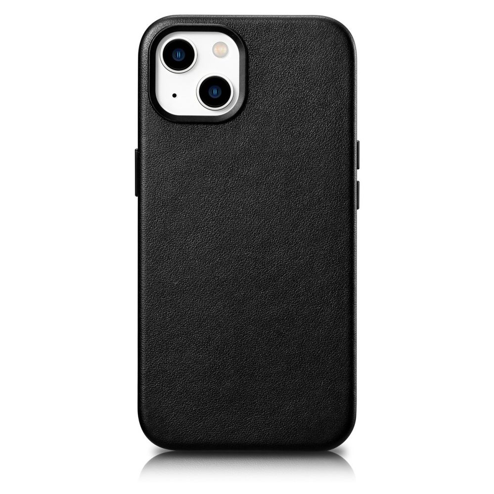 Tagakaaned iCarer iCarer Case Leather cover for iPhone 14 black (WMI14220705-BK) (MagSafe compatible)