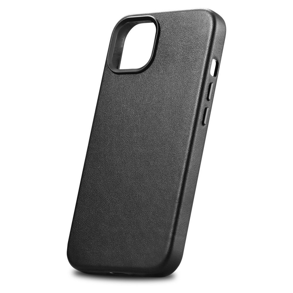 Tagakaaned iCarer iCarer Case Leather cover for iPhone 14 black (WMI14220705-BK) (MagSafe compatible)