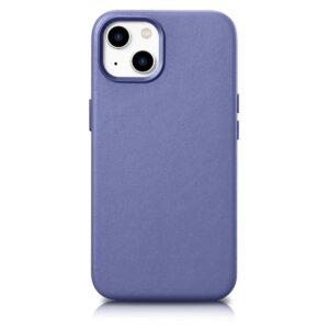 Aizmugurējais vāciņš iCarer  iCarer Case Leather Case Cover for iPhone 14 Light Purple (WMI14220705-LP) (MagSafe Compatible) 