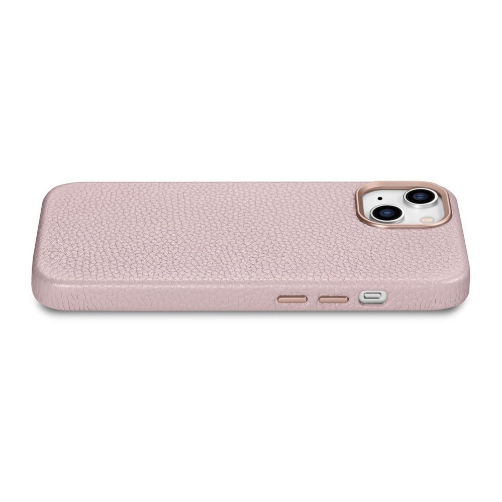 Tagakaaned iCarer iCarer Litchi Premium Leather Case iPhone 14 Plus Magnetic Leather Case with MagSafe Pink (WMI14220711-PK)