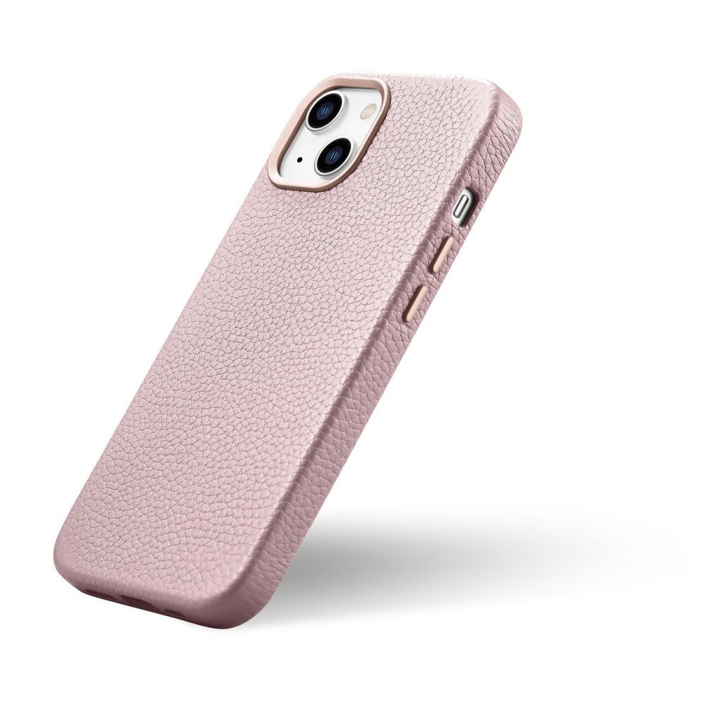 Tagakaaned iCarer iCarer Litchi Premium Leather Case iPhone 14 Plus Magnetic Leather Case with MagSafe Pink (WMI14220711-PK)