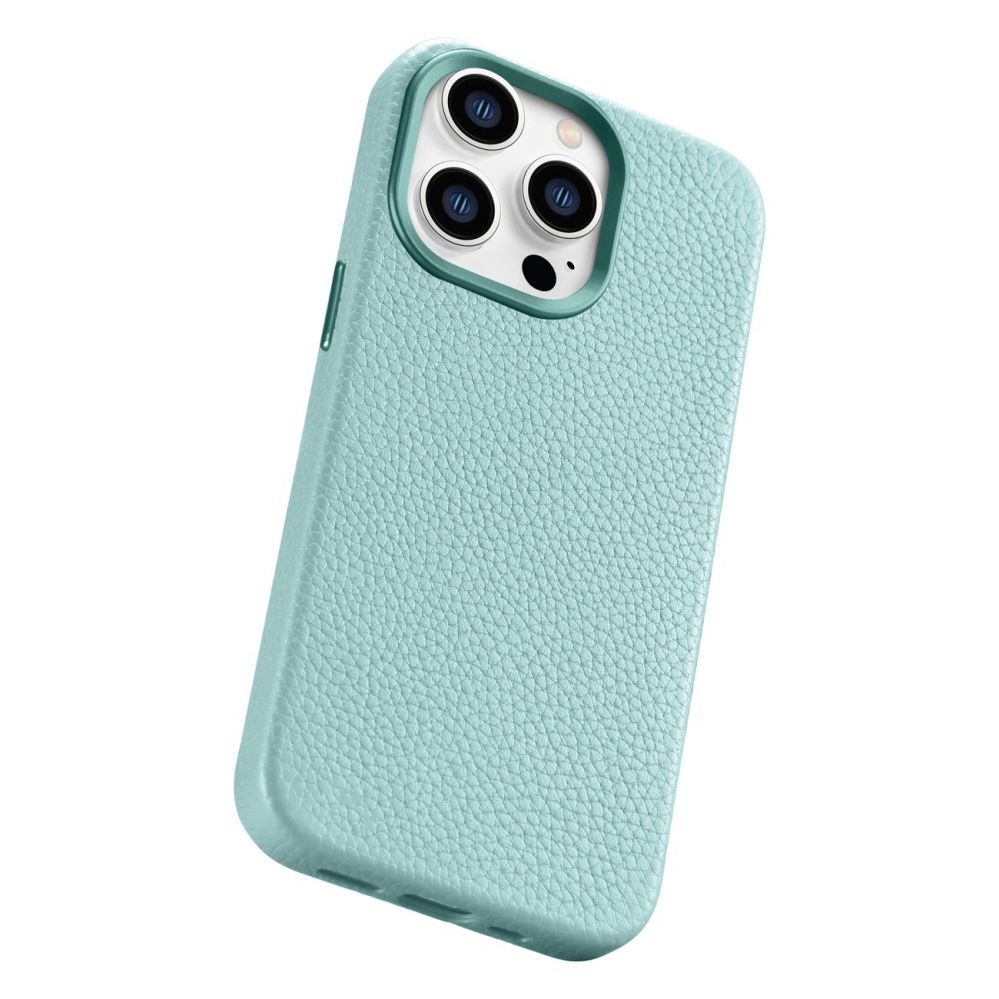 Tagakaaned iCarer iCarer Litchi Premium Leather Case iPhone 14 Pro Max Magnetic Leather Case with MagSafe Green (WMI14220712-GN)
