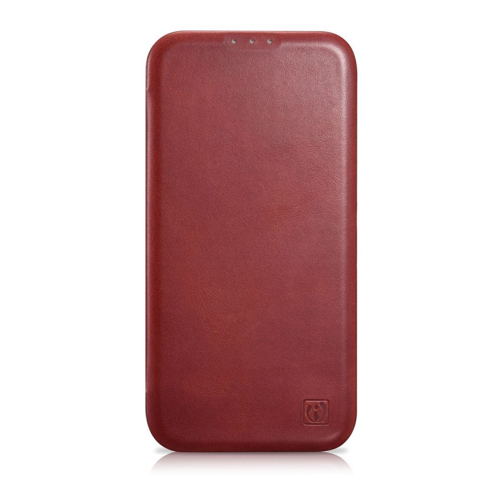 Back panel cover iCarer iCarer CE Oil Wax Premium Leather Folio Case iPhone 14 Plus Magnetic Flip Leather Folio Case MagSafe Red (AKI14220707-RD)