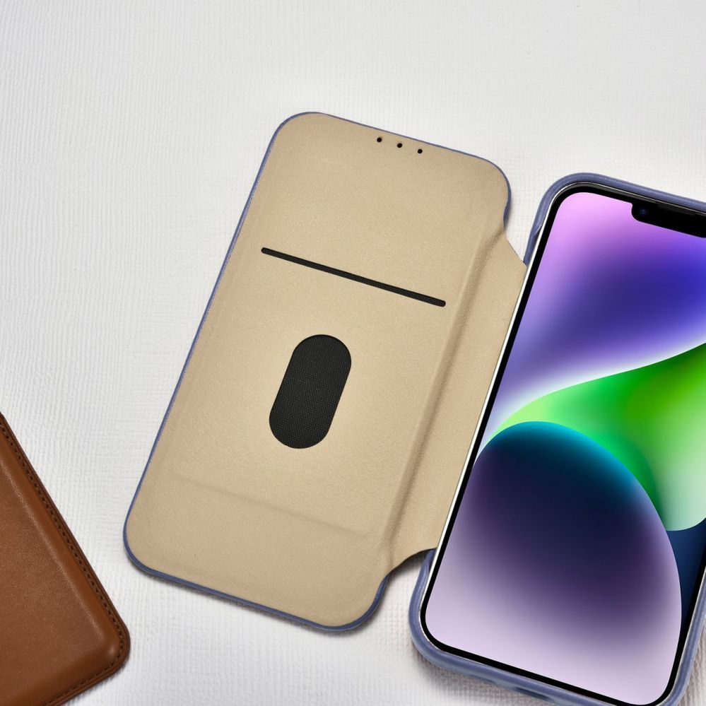 Tagakaaned iCarer iCarer CE Premium Leather Folio Case iPhone 14 Plus Magnetic Flip Leather Folio Case MagSafe Light Purple (WMI14220715-LP)