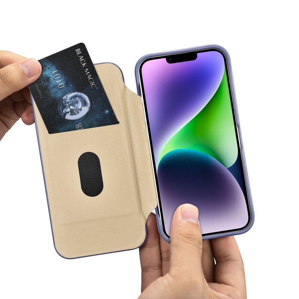 Tagakaaned iCarer iCarer CE Premium Leather Folio Case iPhone 14 Plus Magnetic Flip Leather Folio Case MagSafe Light Purple (WMI14220715-LP)