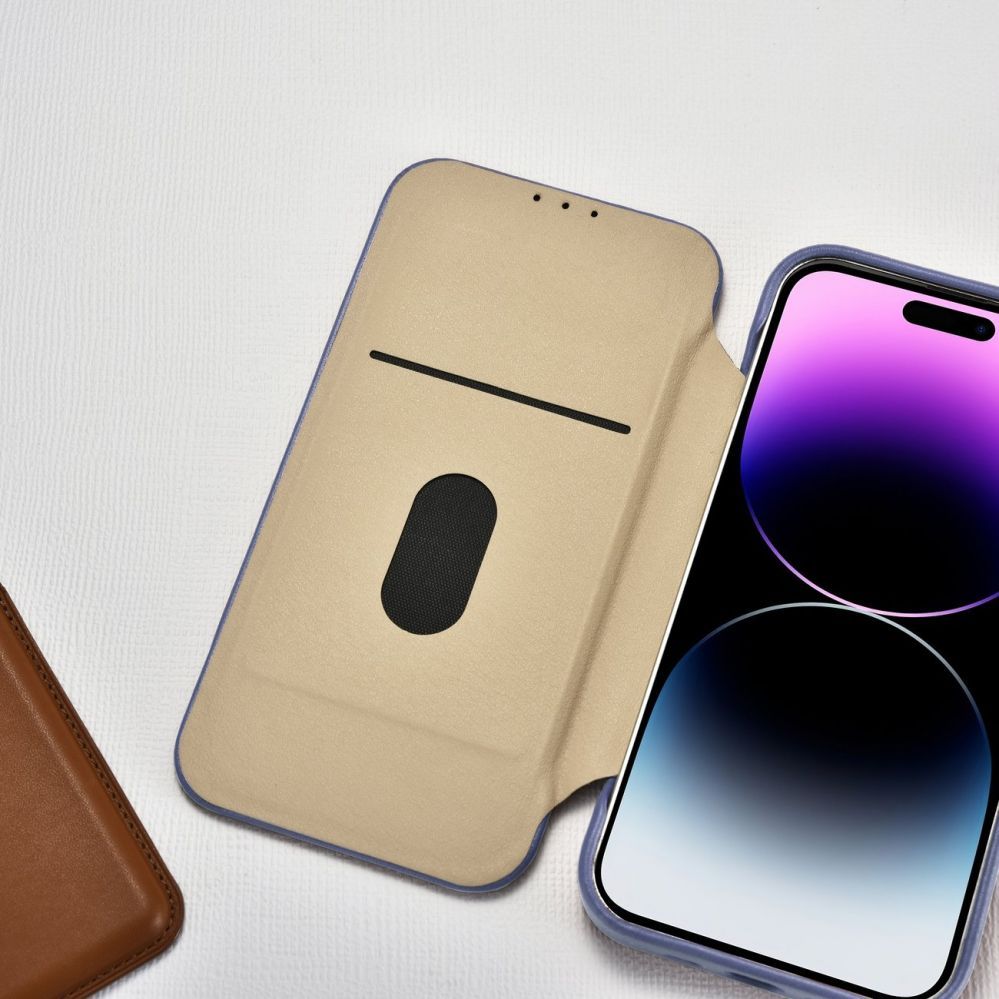 Tagakaaned iCarer iCarer CE Premium Leather Folio Case iPhone 14 Pro Max Magnetic Flip Leather Folio Case MagSafe Light Purple (WMI14220716-LP)