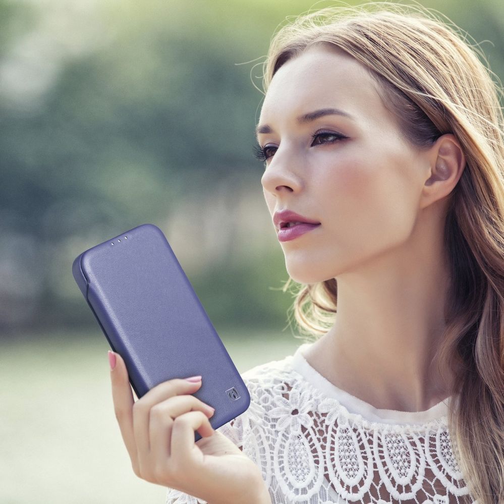 Tagakaaned iCarer iCarer CE Premium Leather Folio Case iPhone 14 Pro Max Magnetic Flip Leather Folio Case MagSafe Light Purple (WMI14220716-LP)