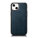 Tagakaaned iCarer  iCarer Leather Oil Wax case covered with natural leather for iPhone 14 blue (WMI14220717-BU) 