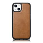 Nugarėlės dėklai iCarer  iCarer Leather Oil Wax case covered with natural leather for iPhone 14 brown (WMI14220717-TN) 