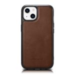 Aizmugurējais vāciņš iCarer  iCarer Leather Oil Wax Genuine Leather Case for iPhone 14 Plus (MagSafe Compatible) Brown (WMI14220719-BN) 