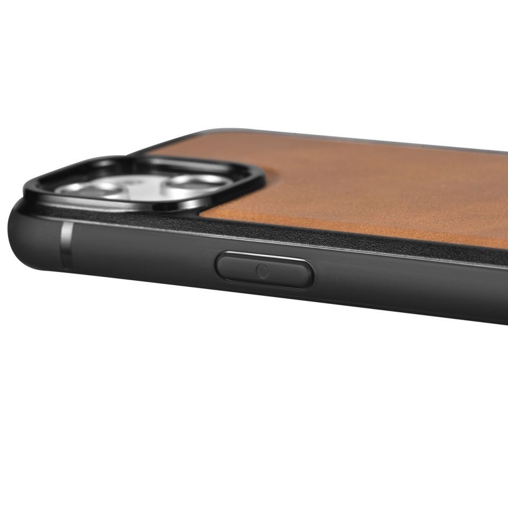 Tagakaaned iCarer iCarer Leather Oil Wax case covered with natural leather for iPhone 14 Plus brown (WMI14220719-TN)