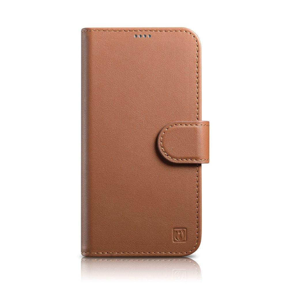 Tagakaaned iCarer iCarer Wallet Case 2in1 Cover iPhone 14 Plus Anti-RFID Leather Flip Case Brown (WMI14220727-BN)