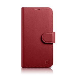 Aizmugurējais vāciņš iCarer  iCarer Wallet Case 2in1 Cover iPhone 14 Plus Anti-RFID Leather Flip Cover Red (WMI14220727-RD) 