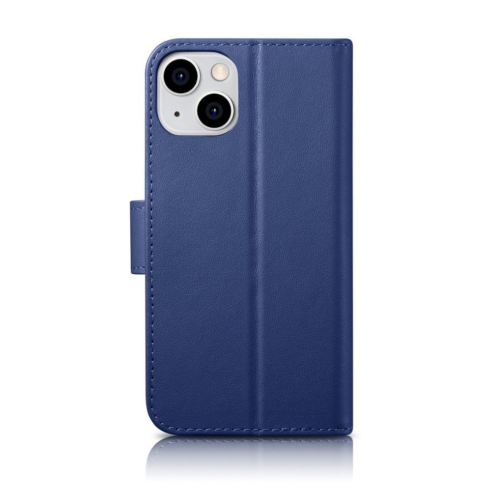 Tagakaaned iCarer iCarer Wallet Case 2in1 Cover iPhone 14 Plus Anti-RFID Leather Flip Case Blue (WMI14220727-BU)
