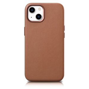 Aizmugurējais vāciņš iCarer  iCarer Case Leather Case Cover for iPhone 14 Plus Brown (MagSafe Compatible) 