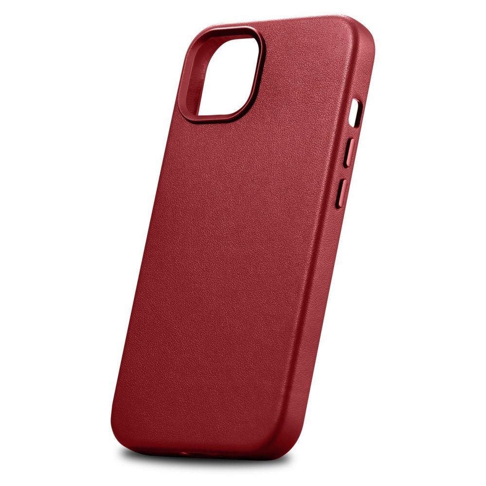 Aizmugurējais vāciņš iCarer iCarer Case Leather case cover made of natural leather for iPhone 14 Plus red (compatible with MagSafe)