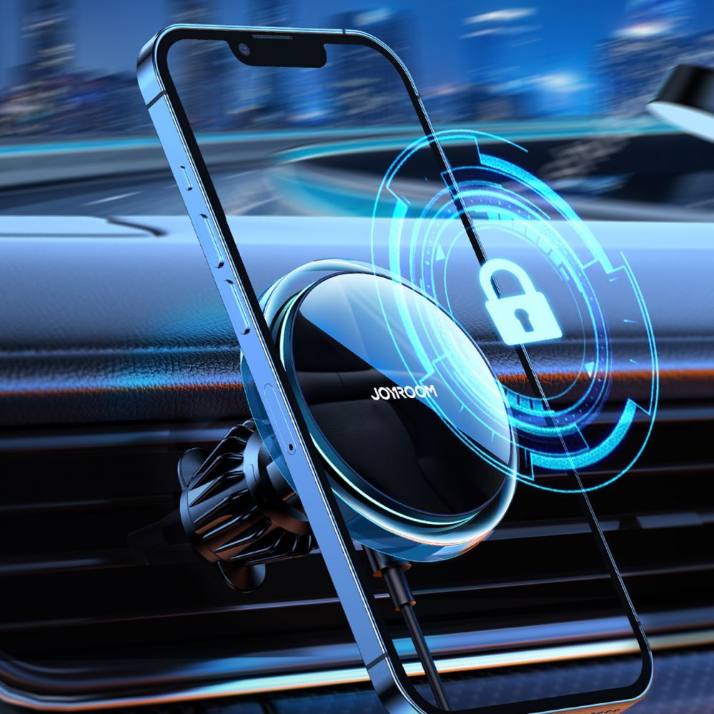 Auto holder Joyroom Joyroom car phone holder with 15W Qi inductive charger (MagSafe compatible) for air vent(JR-ZS291) Black