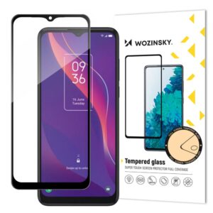 Nugarėlės dėklai Wozinsky  Wozinsky super tough Full Glue tempered glass full screen with frame Case Friendly TCL 306 black 