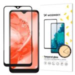 Back panel cover Wozinsky  Wozinsky super durable Full Glue tempered glass full screen with Case Friendly TCL 205 black frame 