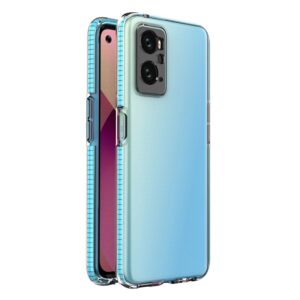 Nugarėlės dėklai Hurtel - Spring Case Cover for Realme 9i, Oppo A36 / A76 / A96 Silicone Cover with Frame Light Blue 