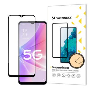 Nugarėlės dėklai Wozinsky  Wozinsky Super Durable Full Glue Tempered Glass Full Screen With Frame Case Friendly Realme Narzo 50 Black 