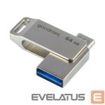 Mälupulk Goodram  Flash Drive 64GB USB 3.2 Gen 1 USB / USB C OTG ODA3 Goodram - Silver 