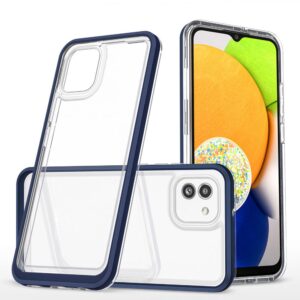 Aizmugurējais vāciņš Hurtel  Clear 3in1 case for Samsung Galaxy A03 silicone cover with frame blue 