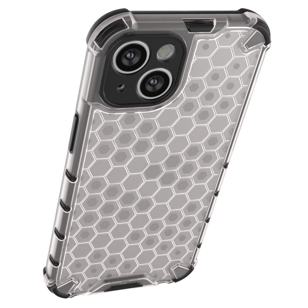 Aizmugurējais vāciņš Hurtel Honeycomb case for iPhone 14 armored hybrid cover black