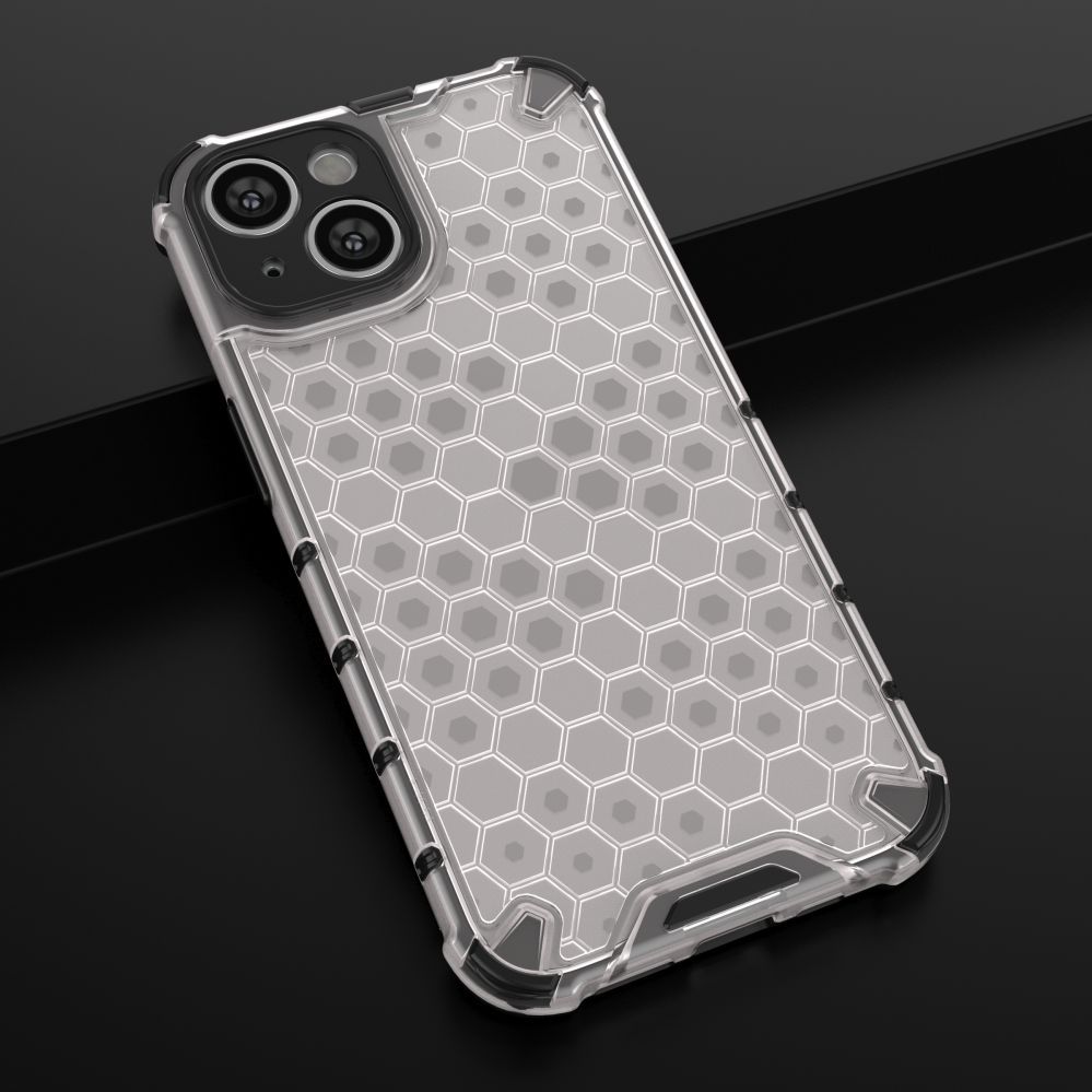 Aizmugurējais vāciņš Hurtel Honeycomb case for iPhone 14 armored hybrid cover black